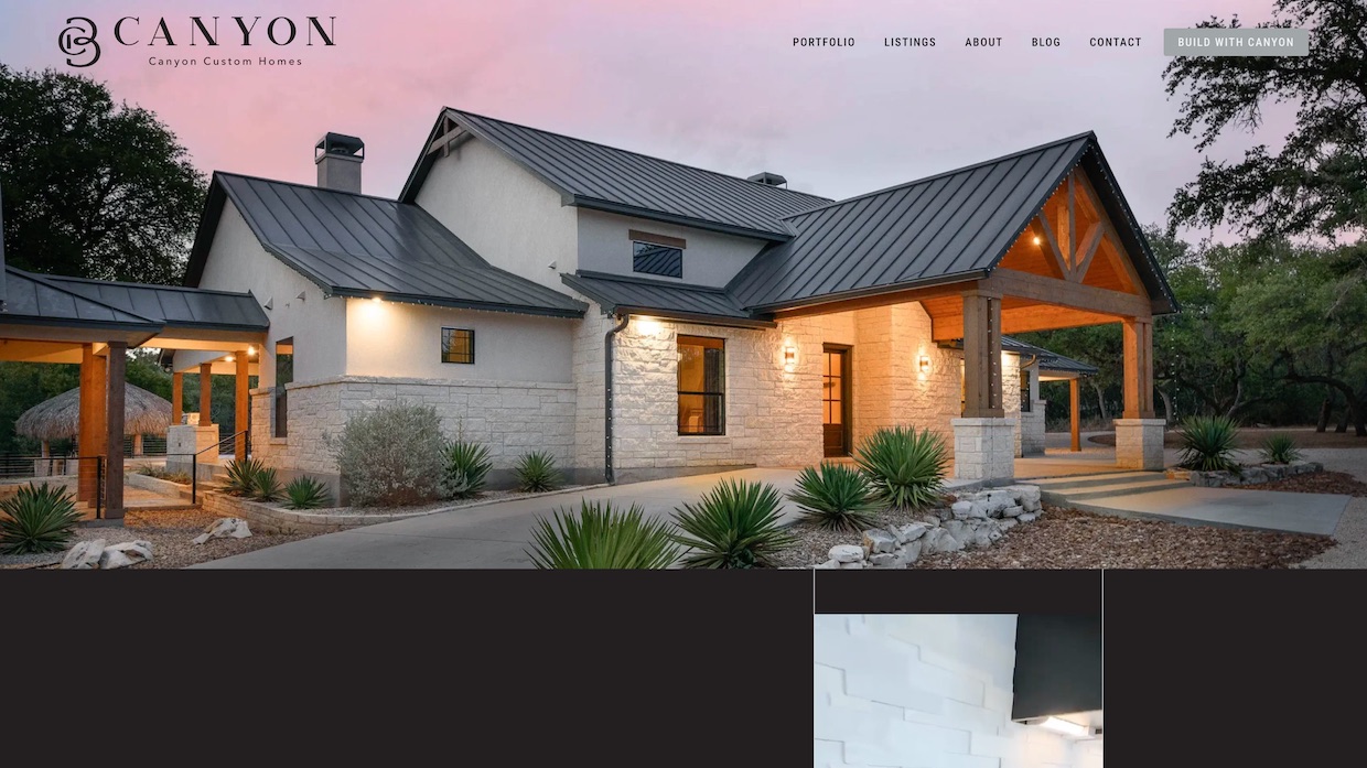 Voixly Web Design Portfolio 444 - Canyon Custom Homes - If You Can Dream It, We Can Build It._ - [canyonbuilding.com]