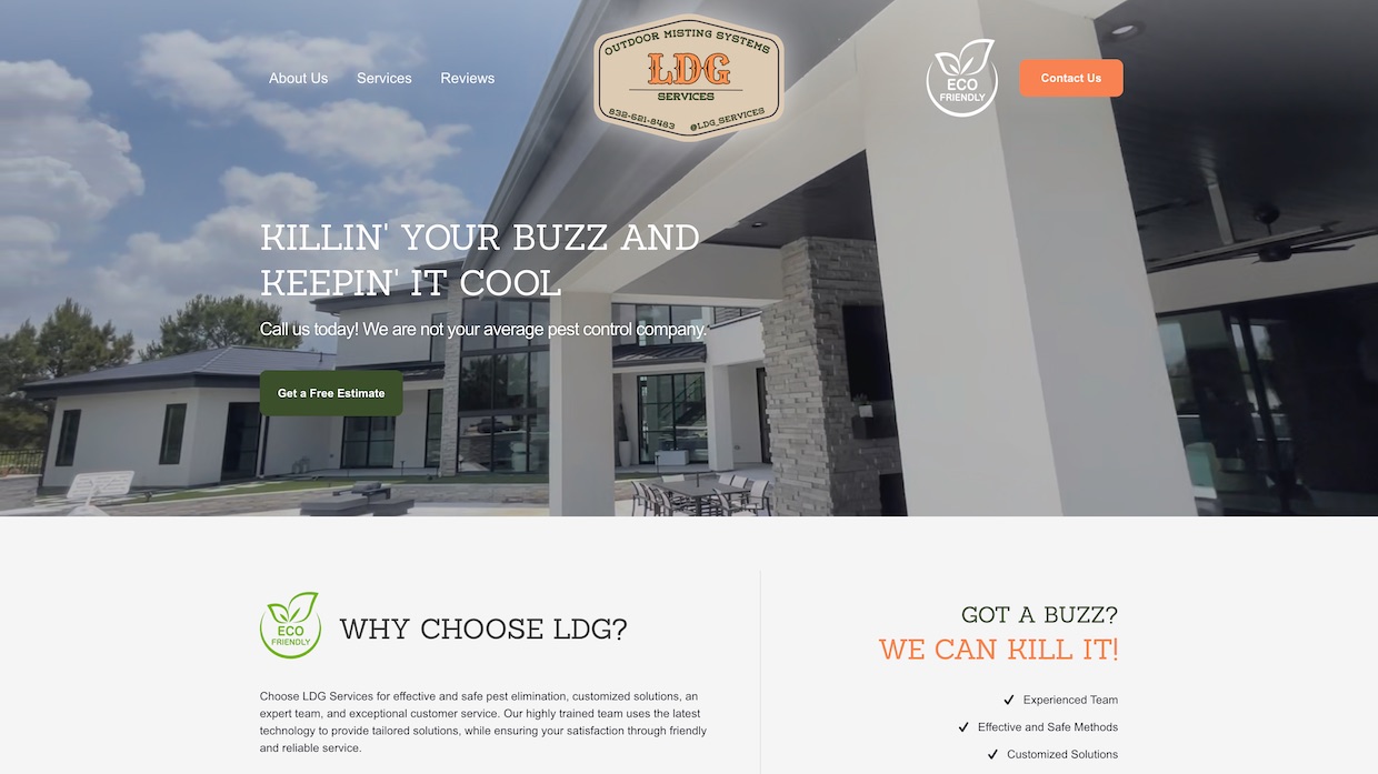 Voixly Web Design Portfolio 455 - LDG Services - Residential & Commercial Pest Control - [ldgservicesllc.com]