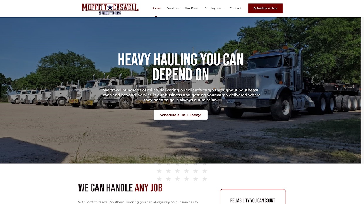 Voixly Web Design Portfolio 456 - Moffitt Caswell Southern Trucking - The Leader In Heavy Haul_ - [moffittcaswell.com]