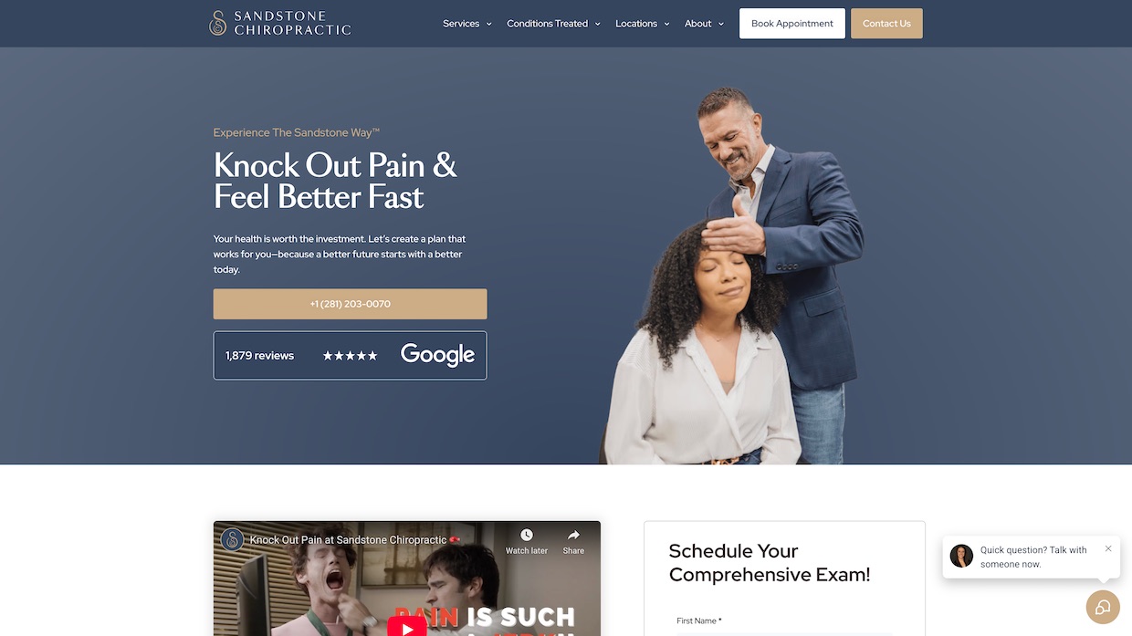 Voixly Web Design Portfolio 463 - Sandstone Chiropractic - [sandstonechiropractic.com]