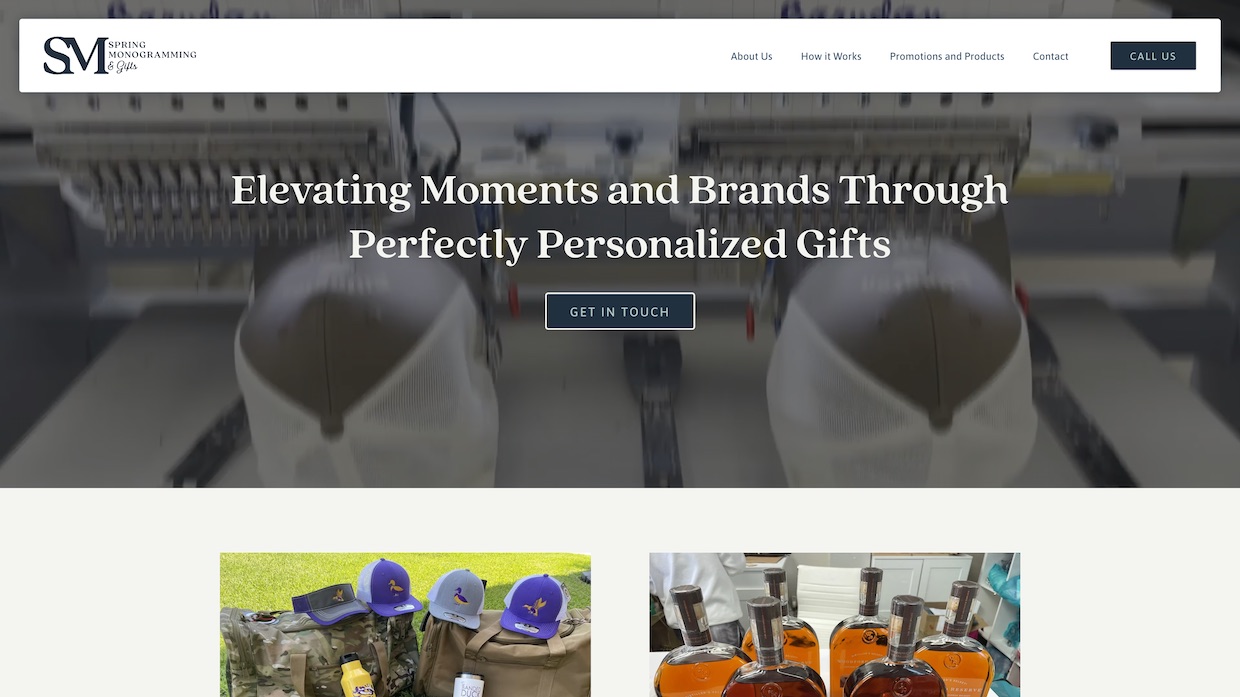 Voixly Web Design Portfolio 465 - Spring Monogramming & Gifts - [springmonogramming.com]