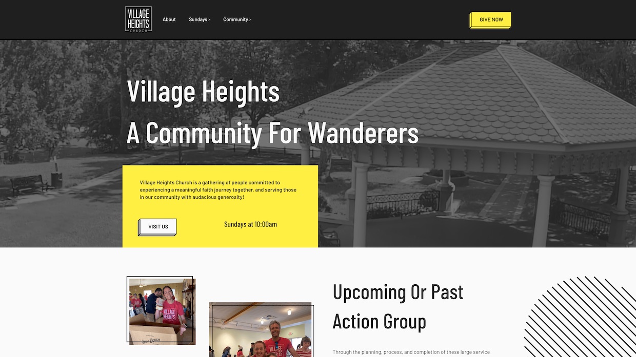 Voixly Web Design Portfolio 471 - Village Heights Church - A Community For Wanderers - [villageheights.church]
