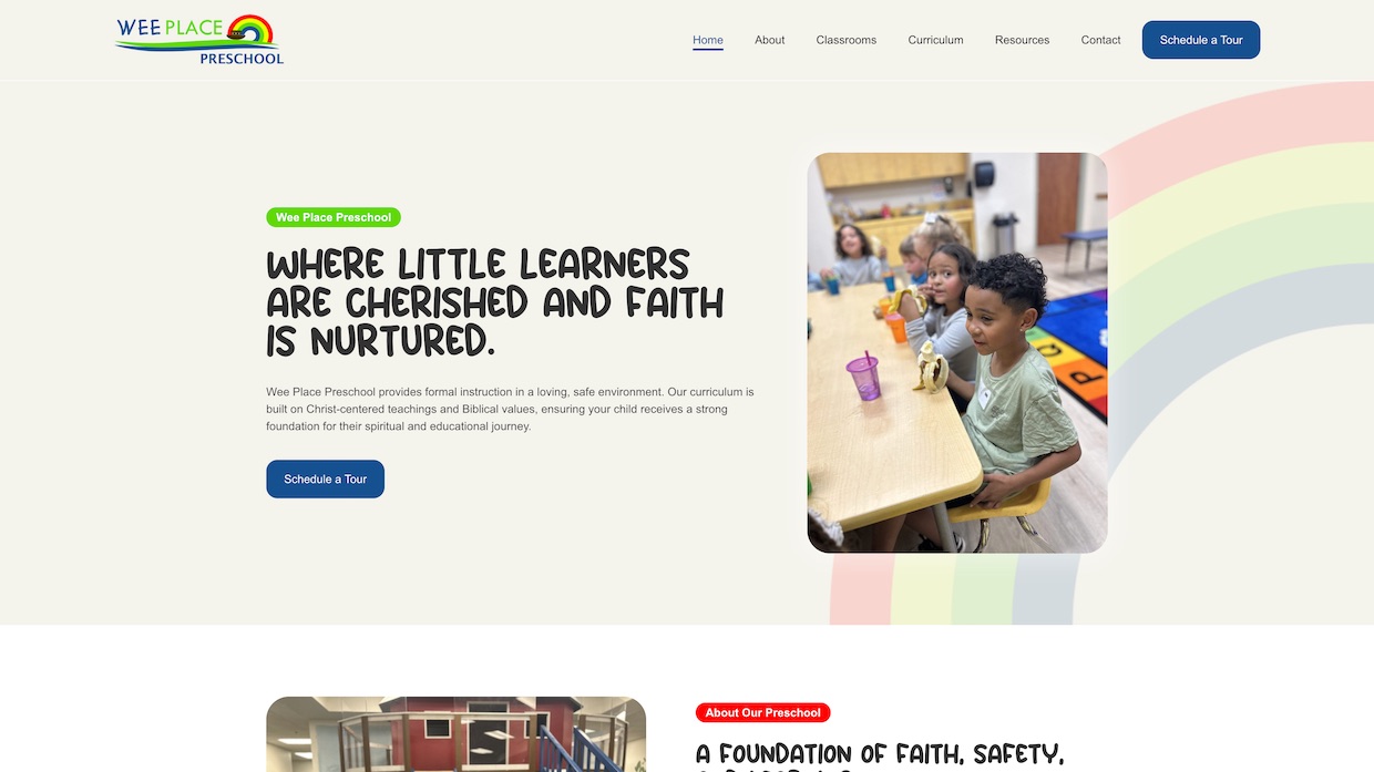 Voixly Web Design Portfolio Wee Place Preschool